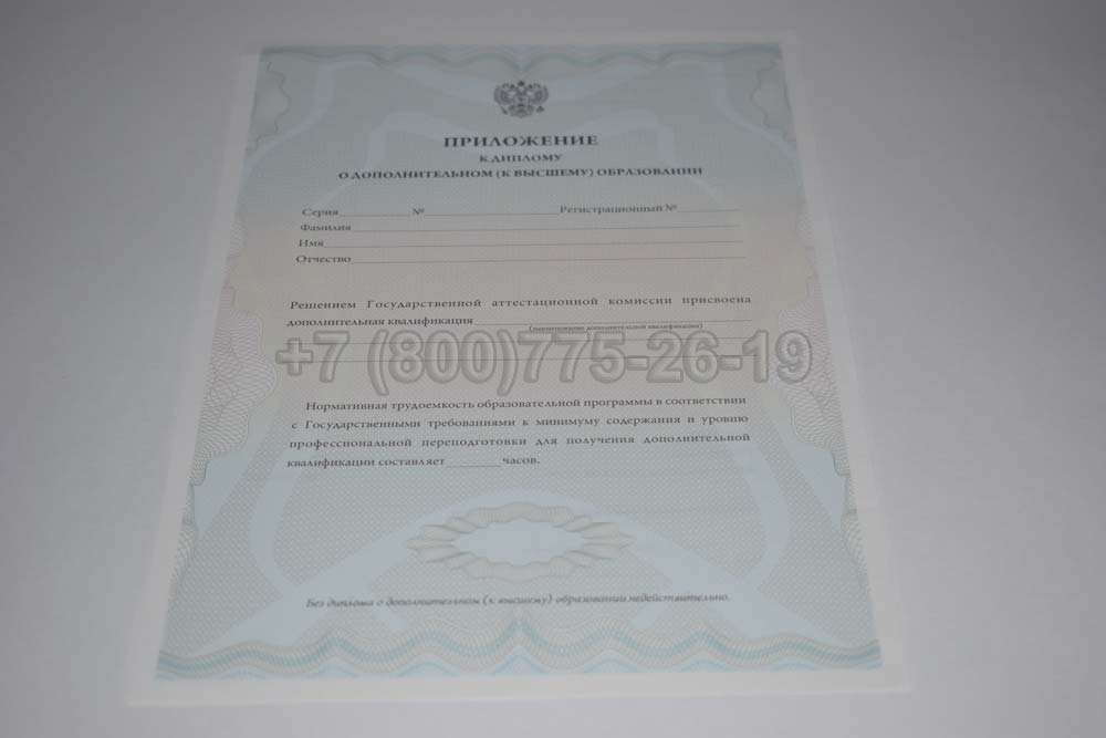 Приложение к диплому MBA Гознак 2011-2025 год выпуска г.Барнаул