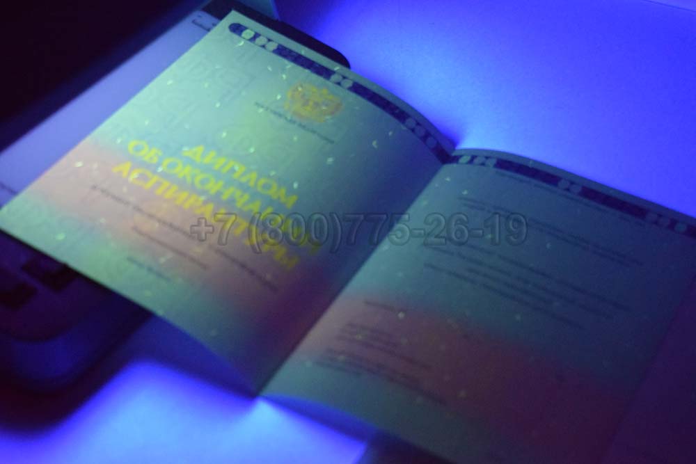 Бланк диплома аспирантуры Гознак 2014-2025 год выпуска г.Барнаул