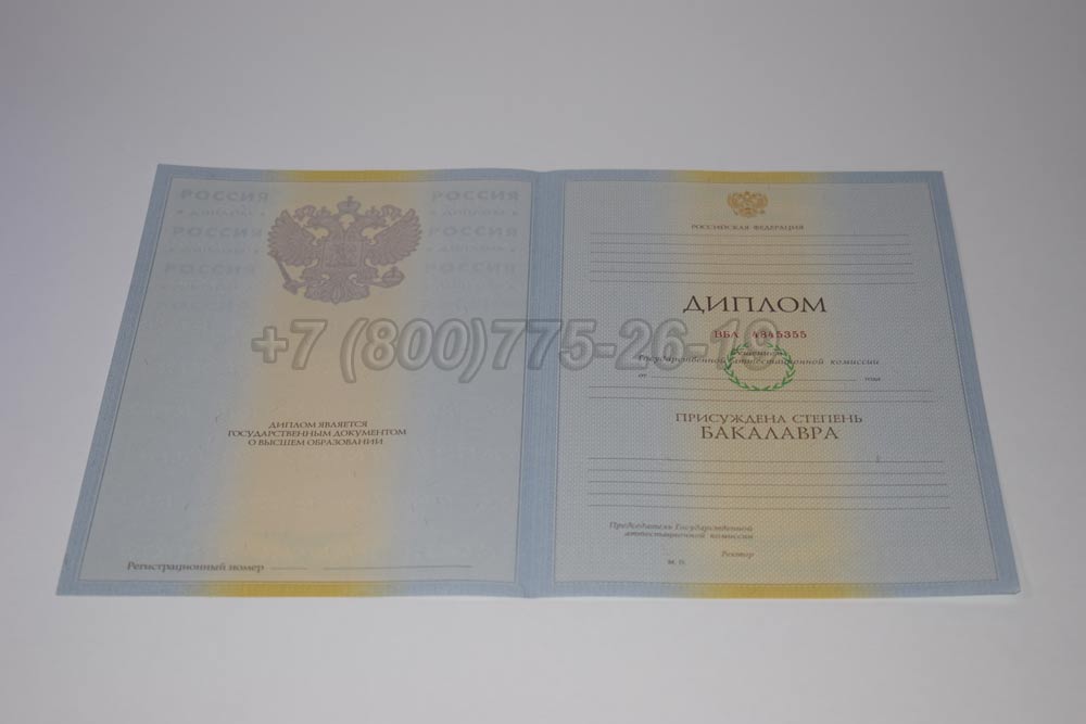 Бланк диплома бакалавра Гознак 2009-2010 год выпуска г.Барнаул