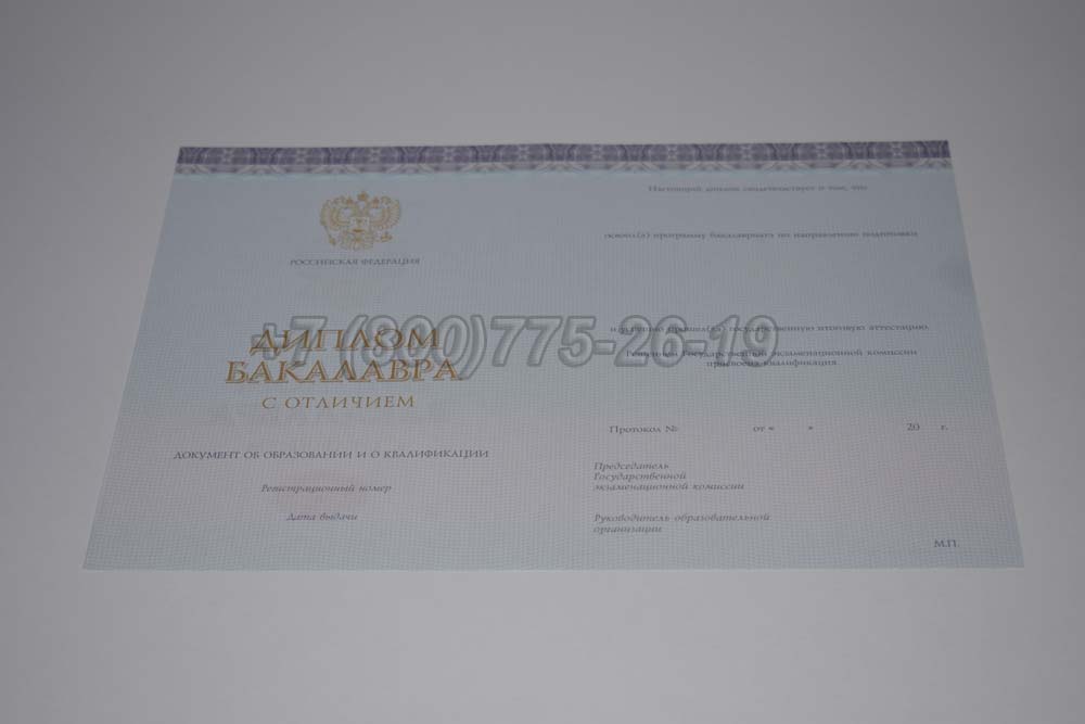 Бланк красного диплома бакалавра Гознак 2013-2025 год выпуска г.Барнаул