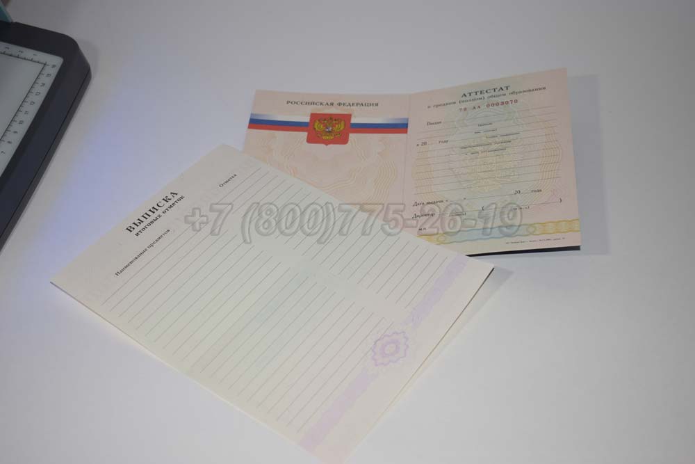 Аттестат за 11 класс Гознак 2008-2009 год выпуска г.Барнаул